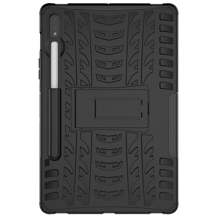 For Samsung Galaxy Tab S9 / S7 / S8 Tire Texture TPU + PC Tablet Case(Black) - Galaxy Tab S9 Cases by PMC Jewellery | Online Shopping South Africa | PMC Jewellery | Buy Now Pay Later Mobicred