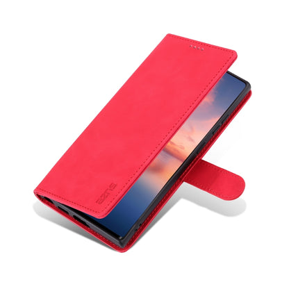 For Samsung Galaxy S24 Ultra 5G AZNS Skin Feel Calf Texture Flip Leather Phone Case(Red) - Galaxy S24 Ultra 5G Cases by AZNS | Online Shopping South Africa | PMC Jewellery | Buy Now Pay Later Mobicred