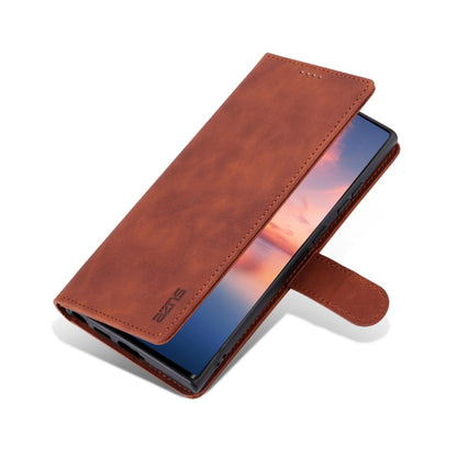 For Samsung Galaxy S24 Ultra 5G AZNS Skin Feel Calf Texture Flip Leather Phone Case(Brown) - Galaxy S24 Ultra 5G Cases by AZNS | Online Shopping South Africa | PMC Jewellery | Buy Now Pay Later Mobicred