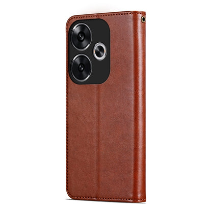 For Xiaomi Redmi Turbo 3 AZNS Sheepskin Texture Flip Leather Phone Case(Brown) - Xiaomi Cases by AZNS | Online Shopping South Africa | PMC Jewellery | Buy Now Pay Later Mobicred