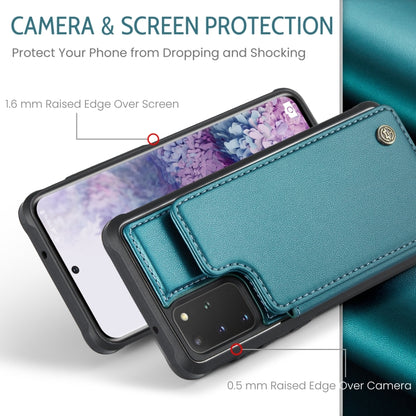 For Samsung Galaxy A14 CaseMe C22 Card Slots Holder RFID Anti-theft Phone Case(Blue Green) - Galaxy Phone Cases by CaseMe | Online Shopping South Africa | PMC Jewellery | Buy Now Pay Later Mobicred