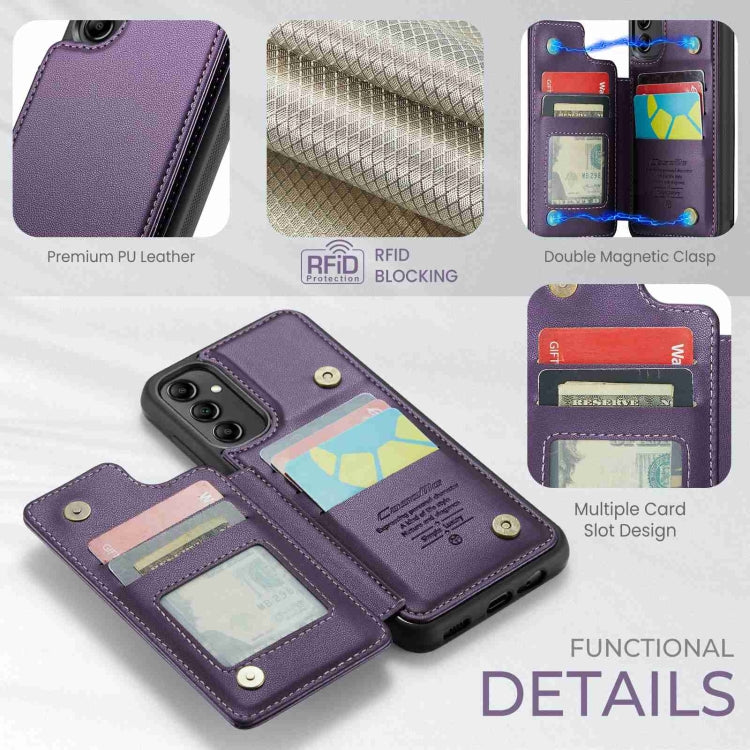 For Samsung Galaxy A14 CaseMe C22 Card Slots Holder RFID Anti-theft Phone Case(Purple) - Galaxy Phone Cases by CaseMe | Online Shopping South Africa | PMC Jewellery | Buy Now Pay Later Mobicred