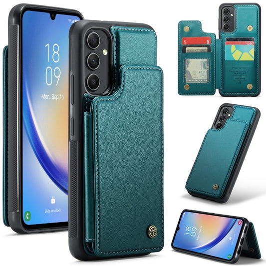 For Samsung Galaxy A54 5G CaseMe C22 Card Slots Holder RFID Anti-theft Phone Case(Blue Green) - Galaxy Phone Cases by CaseMe | Online Shopping South Africa | PMC Jewellery | Buy Now Pay Later Mobicred