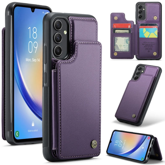 For Samsung Galaxy A54 5G CaseMe C22 Card Slots Holder RFID Anti-theft Phone Case(Purple) - Galaxy Phone Cases by CaseMe | Online Shopping South Africa | PMC Jewellery | Buy Now Pay Later Mobicred