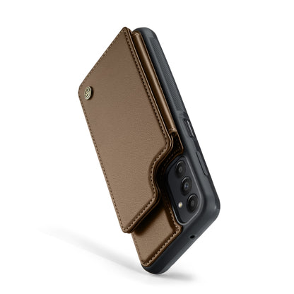 For Samsung Galaxy A13 5G CaseMe C22 Card Slots Holder RFID Anti-theft Phone Case(Brown) - Galaxy Phone Cases by CaseMe | Online Shopping South Africa | PMC Jewellery | Buy Now Pay Later Mobicred