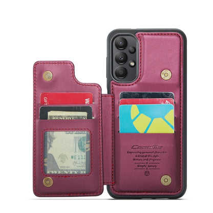 For Samsung Galaxy A13 4G CaseMe C22 Card Slots Holder RFID Anti-theft Phone Case(Wine Red) - Galaxy Phone Cases by CaseMe | Online Shopping South Africa | PMC Jewellery | Buy Now Pay Later Mobicred