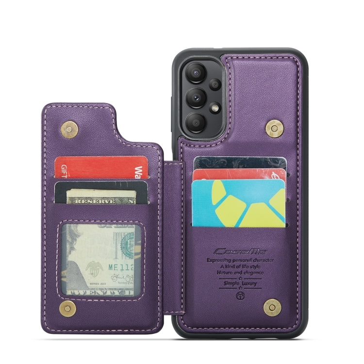 For Samsung Galaxy A13 4G CaseMe C22 Card Slots Holder RFID Anti-theft Phone Case(Purple) - Galaxy Phone Cases by CaseMe | Online Shopping South Africa | PMC Jewellery | Buy Now Pay Later Mobicred