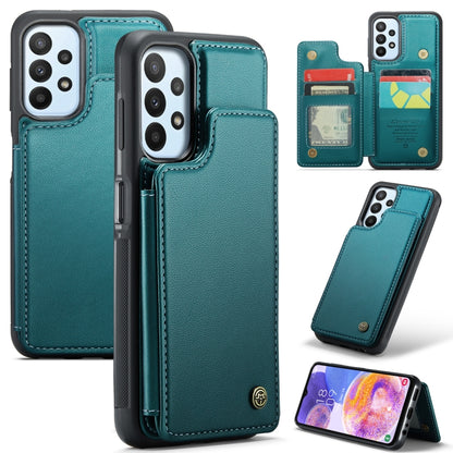 For Samsung Galaxy A23 CaseMe C22 Card Slots Holder RFID Anti-theft Phone Case(Blue Green) - Galaxy Phone Cases by CaseMe | Online Shopping South Africa | PMC Jewellery | Buy Now Pay Later Mobicred