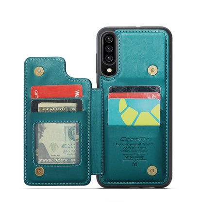 For Samsung Galaxy A30s/A50s/A50 CaseMe C22 Card Slots Holder RFID Anti-theft Phone Case(Blue Green) - Galaxy Phone Cases by CaseMe | Online Shopping South Africa | PMC Jewellery | Buy Now Pay Later Mobicred