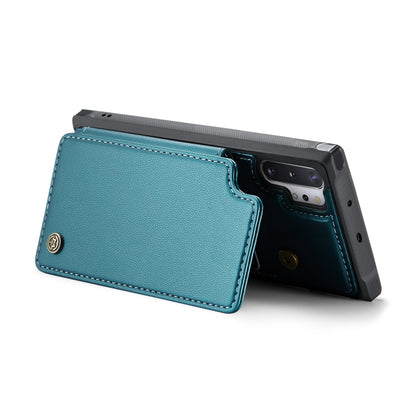 For Samsung Galaxy Note10+ 5G CaseMe C22 Card Slots Holder RFID Anti-theft Phone Case(Blue Green) - Galaxy Phone Cases by CaseMe | Online Shopping South Africa | PMC Jewellery | Buy Now Pay Later Mobicred