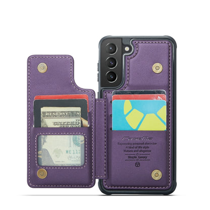 For Samsung Galaxy S21+ 5G CaseMe C22 Card Slots Holder RFID Anti-theft Phone Case(Purple) - Galaxy S21+ 5G Cases by CaseMe | Online Shopping South Africa | PMC Jewellery | Buy Now Pay Later Mobicred