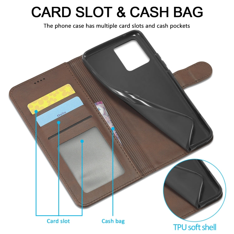 For Realme C33 2022 / C33 2023 LC.IMEEKE Calf Texture Horizontal Flip Leather Case(Brown) - Realme Cases by LC.IMEEKE | Online Shopping South Africa | PMC Jewellery | Buy Now Pay Later Mobicred