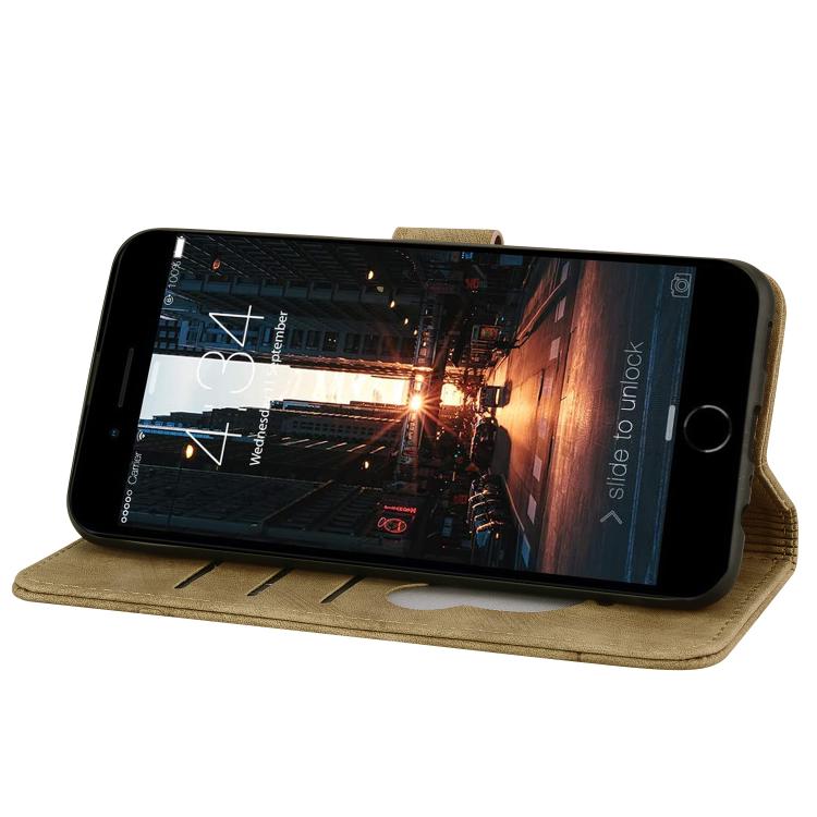 For iPhone 16e Cartoon Sakura Cat Embossed Leather Phone Case(Brown) - iPhone 16e Cases by PMC TechLife | Online Shopping South Africa | PMC TechLife | Buy Now Pay Later Mobicred