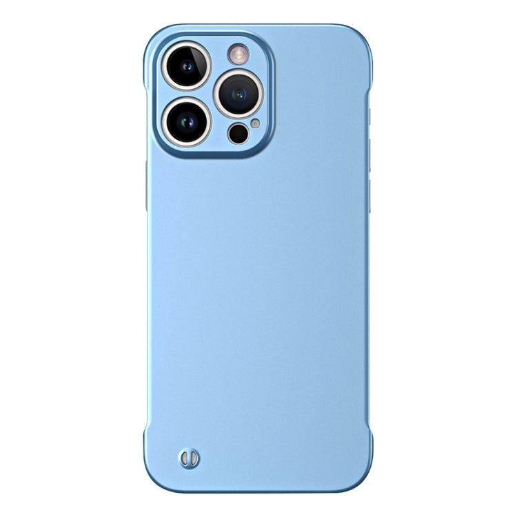For iPhone 15 Pro Frameless Metallic Paint Hybrid PC Phone Case(Sierra Blue) - free shipping - PMC Jewellery - Order now!