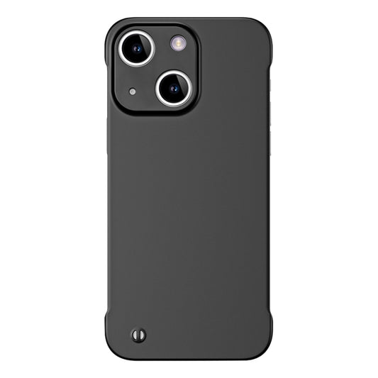 For iPhone 13 Frameless Metallic Paint Hybrid PC Phone Case(Matte Black) - iPhone 13 Cases by PMC Jewellery | Online Shopping South Africa | PMC Jewellery | Buy Now Pay Later Mobicred