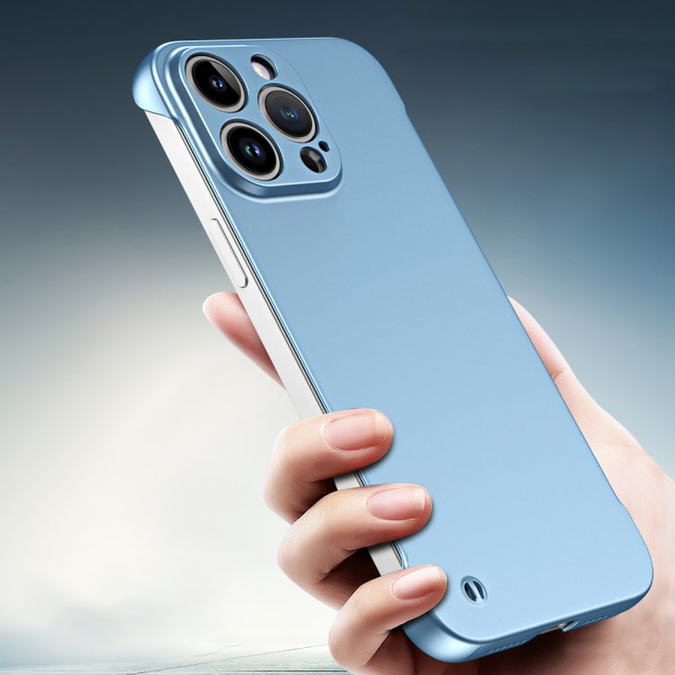For iPhone 12 mini Frameless Metallic Paint Hybrid PC Phone Case(Sierra Blue) - free shipping - PMC TechLife - Order now!