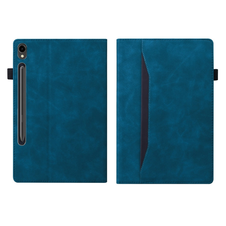 For Samsung Galaxy Tab S9 FE Splicing Shockproof Leather Tablet Case(Blue) - Galaxy Tab S9 FE by PMC Jewellery | Online Shopping South Africa | PMC Jewellery | Buy Now Pay Later Mobicred