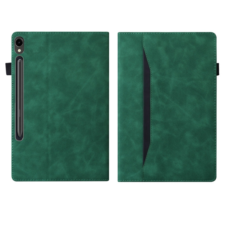 For Samsung Galaxy Tab S9 FE+ Splicing Shockproof Leather Tablet Case(Green) - Galaxy Tab S9 FE+ by PMC Jewellery | Online Shopping South Africa | PMC Jewellery | Buy Now Pay Later Mobicred