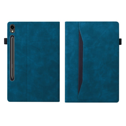 For Samsung Galaxy Tab S9 FE+ Splicing Shockproof Leather Tablet Case(Blue) - Galaxy Tab S9 FE+ by PMC Jewellery | Online Shopping South Africa | PMC Jewellery | Buy Now Pay Later Mobicred