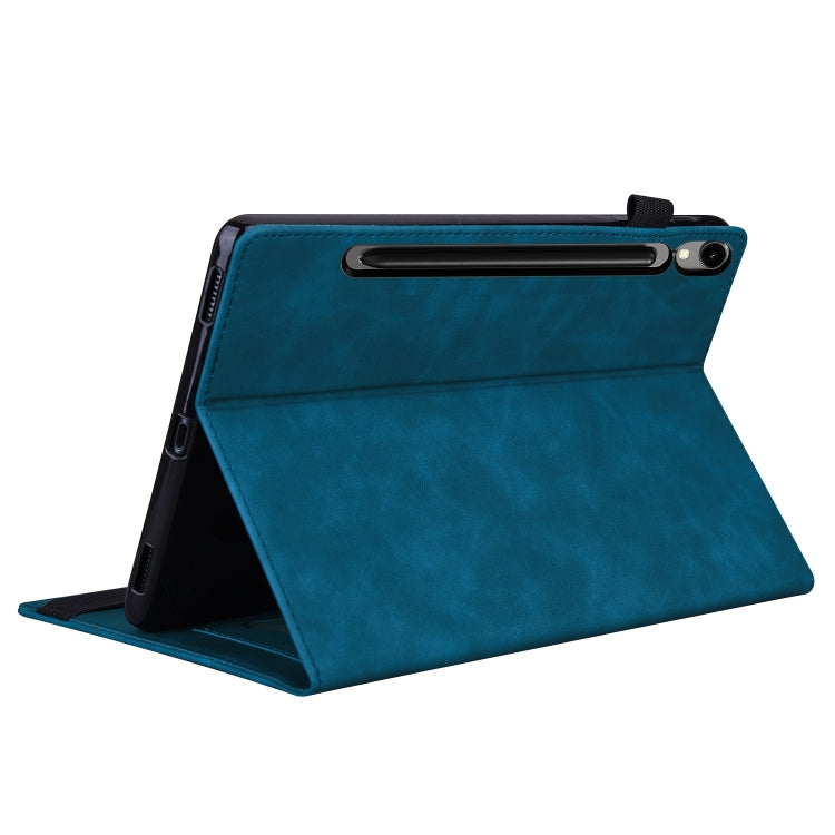 For Samsung Galaxy Tab S9 FE+ Splicing Shockproof Leather Tablet Case(Blue) - Galaxy Tab S9 FE+ by PMC Jewellery | Online Shopping South Africa | PMC Jewellery | Buy Now Pay Later Mobicred