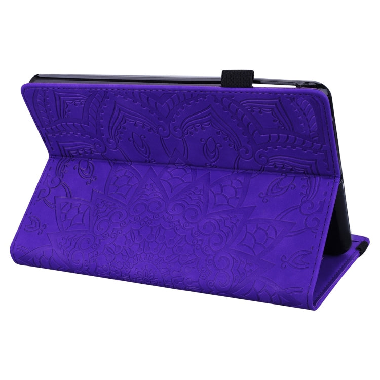 For Samsung Galaxy Tab S9 FE+ Calf Texture Embossed Leather Tablet Case(Purple) - Galaxy Tab S9 FE+ by PMC Jewellery | Online Shopping South Africa | PMC Jewellery | Buy Now Pay Later Mobicred