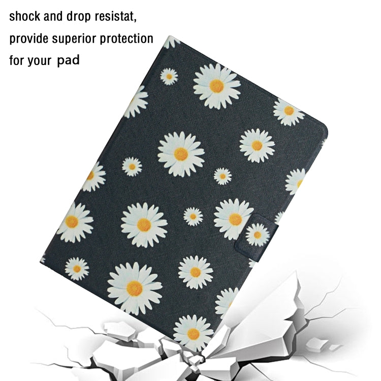 For Samsung Galaxy Tab A9+ Flower Pattern Horizontal Flip PU Tablet Case with Sleep / Wake-up Function(Small Daisies) - Galaxy Tab A9+ by PMC TechLife | Online Shopping South Africa | PMC TechLife