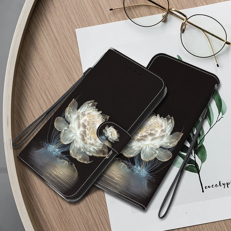 For Google Pixel 9 Pro Crystal Texture Colored Drawing Leather Phone Case(Crystal Peony) - Google Cases by PMC TechLife | Online Shopping South Africa | PMC TechLife | Buy Now Pay Later Mobicred