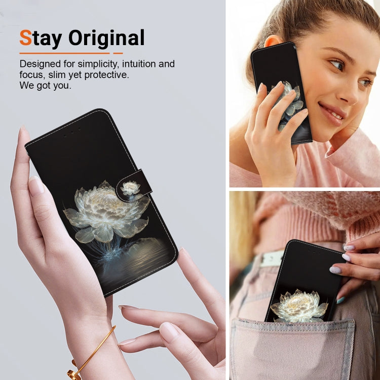 For Google Pixel 9 Pro Crystal Texture Colored Drawing Leather Phone Case(Crystal Peony) - Google Cases by PMC TechLife | Online Shopping South Africa | PMC TechLife | Buy Now Pay Later Mobicred