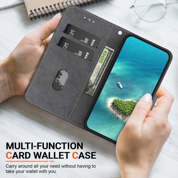 For Google Pixel 9 Crystal Texture Colored Drawing Leather Phone Case(Purple Peony) - Google Cases by PMC TechLife | Online Shopping South Africa | PMC TechLife | Buy Now Pay Later Mobicred