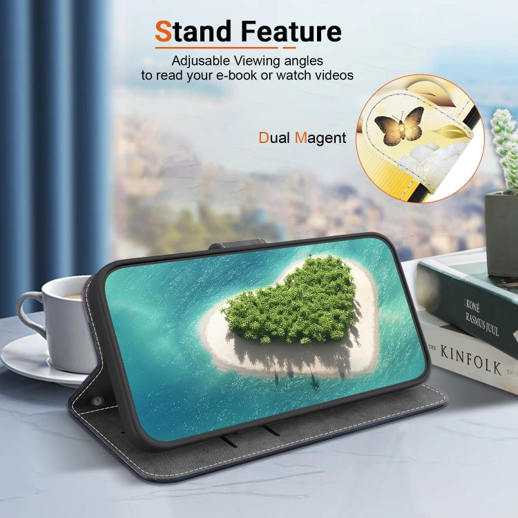 For Google Pixel 9 Crystal Texture Colored Drawing Leather Phone Case(Gold Butterfly Epiphyllum) - Google Cases by PMC TechLife | Online Shopping South Africa | PMC TechLife | Buy Now Pay Later Mobicred