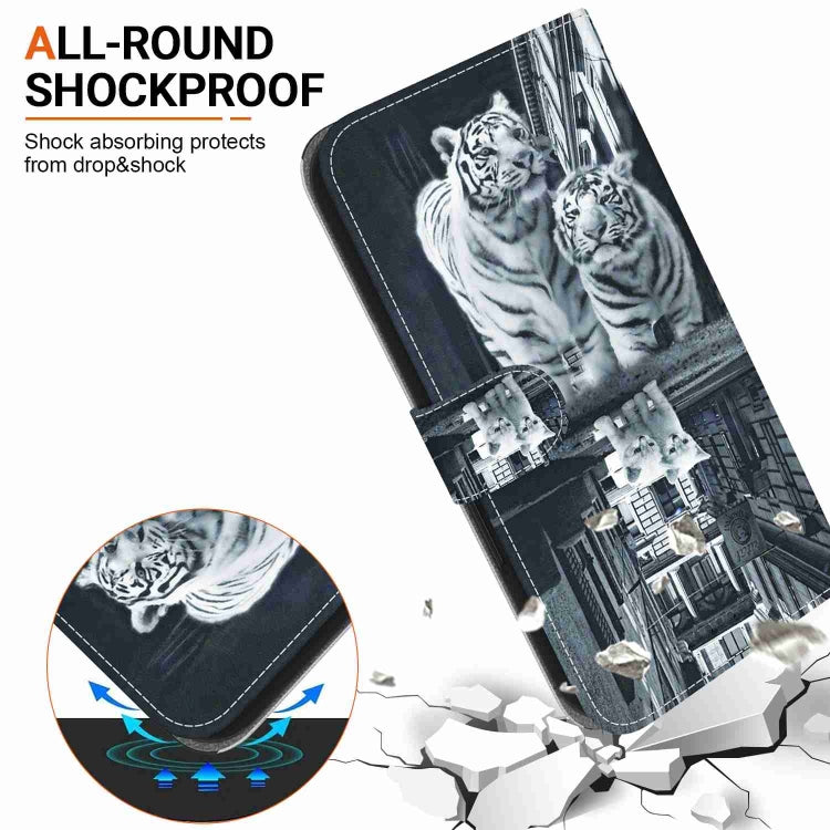 For Honor 20 / Huawei nova 5T Crystal Texture Colored Drawing Leather Phone Case(Cat Tiger Reflection) - Honor Cases by PMC TechLife | Online Shopping South Africa | PMC TechLife