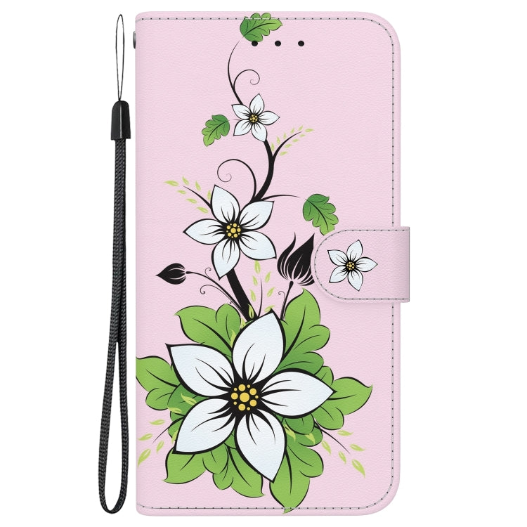 For Honor Magic6 Pro Crystal Texture Colored Drawing Leather Phone Case(Lily) - Honor Cases by PMC Jewellery | Online Shopping South Africa | PMC Jewellery | Buy Now Pay Later Mobicred