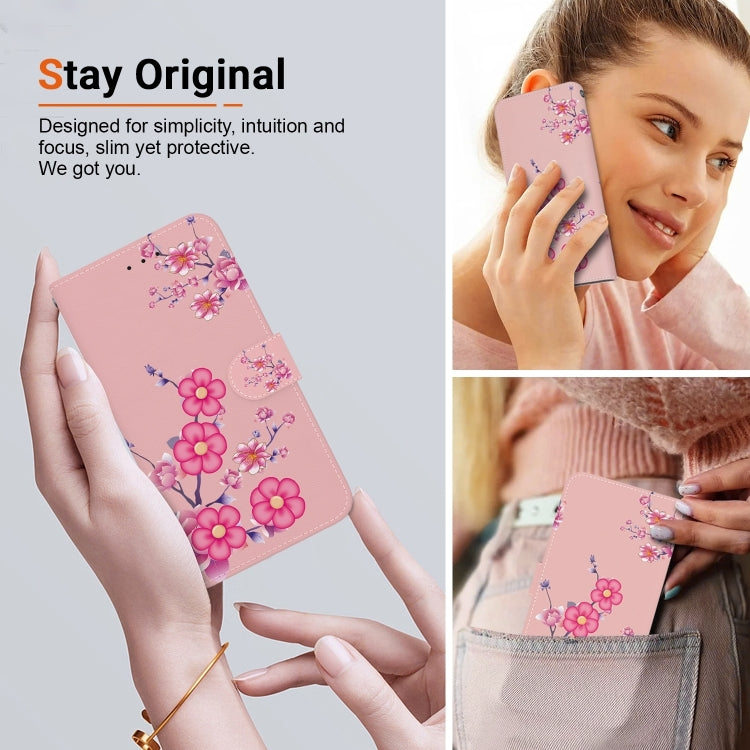 For Honor Magic6 Pro Crystal Texture Colored Drawing Leather Phone Case(Cherry Blossoms) - Honor Cases by PMC Jewellery | Online Shopping South Africa | PMC Jewellery | Buy Now Pay Later Mobicred