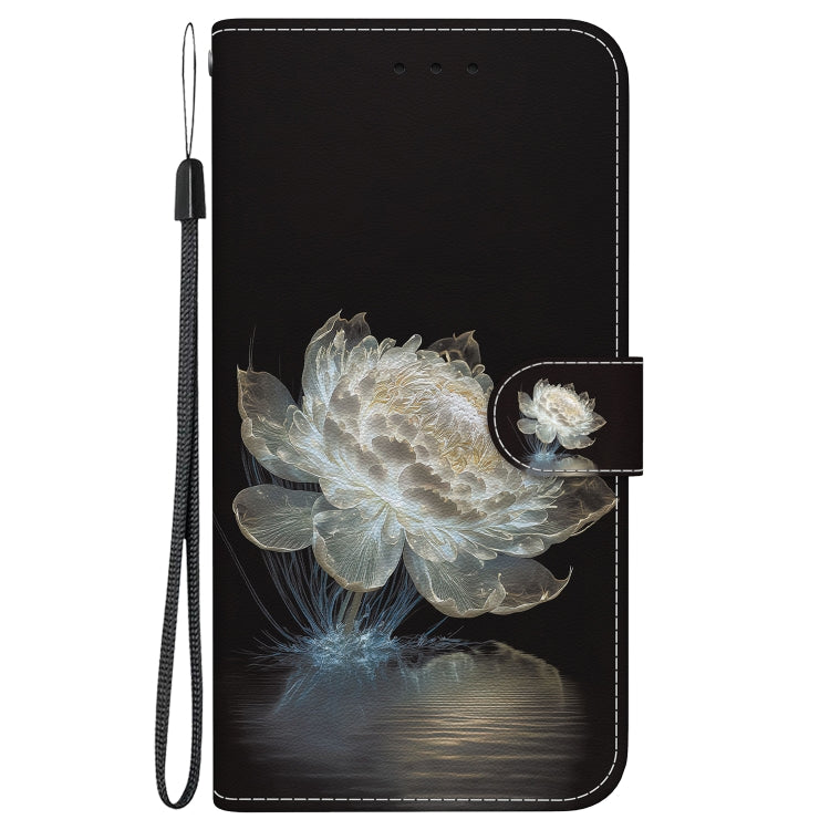 For iPhone SE 2024 Crystal Texture Colored Drawing Leather Phone Case(Crystal Peony) - More iPhone Cases by PMC Jewellery | Online Shopping South Africa | PMC Jewellery | Buy Now Pay Later Mobicred