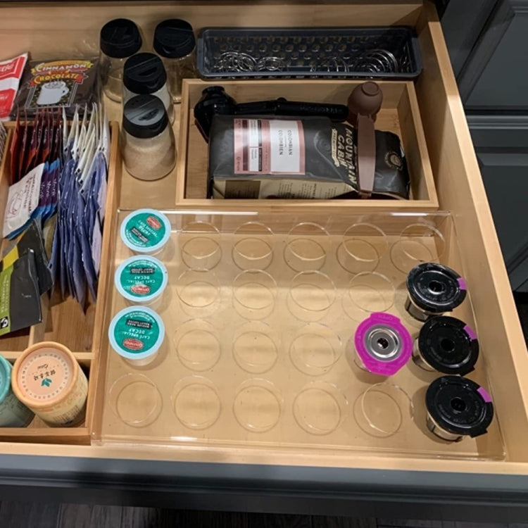 YX038 Acrylic 24 Holes Coffee Capsule Storage Display Stand - free shipping - PMC TechLife - Order now!