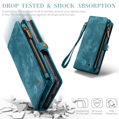 For Samsung Galaxy S23 FE CaseMe 008 Multifunctional Zipper Wallet Leather Phone Case with Lanyard(Blue) - Galaxy S23 FE 5G Cases by CaseMe | Online Shopping South Africa | PMC Jewellery | Buy Now Pay Later Mobicred