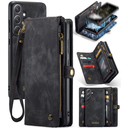 For Samsung Galaxy A35 5G CaseMe 008 Multifunctional Zipper Wallet Leather Phone Case with Lanyard(Black) - Galaxy Phone Cases by CaseMe | Online Shopping South Africa | PMC Jewellery | Buy Now Pay Later Mobicred