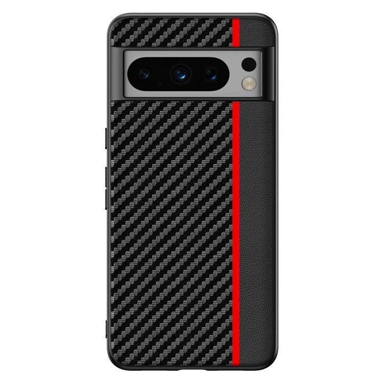 For Google Pixel 9 Pro Ultra-thin Carbon Fiber Texture Printing Phone Case(Black Red) - Google Cases by PMC Jewellery | Online Shopping South Africa | PMC Jewellery | Buy Now Pay Later Mobicred