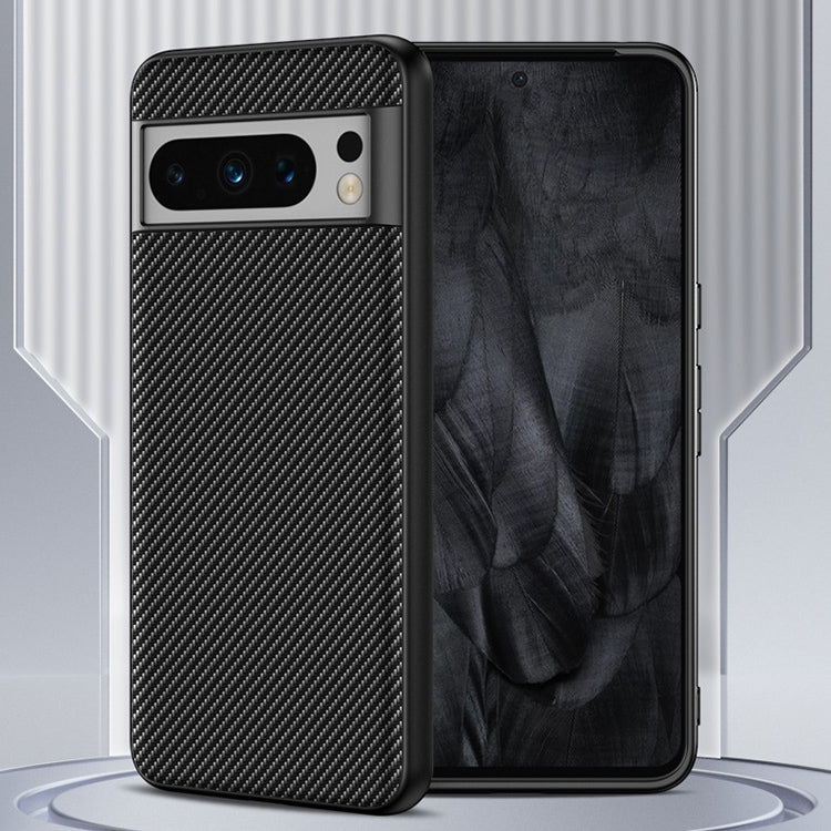 For Google Pixel 9 Pro Ultra-thin Carbon Fiber Texture Printing Phone Case(Black Yellow) - Google Cases by PMC TechLife | Online Shopping South Africa | PMC TechLife | Buy Now Pay Later Mobicred