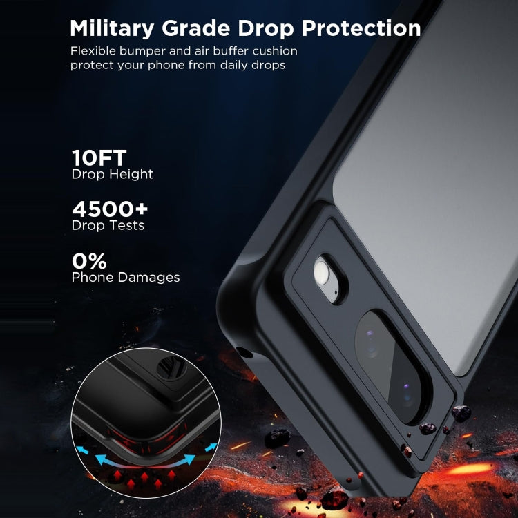 For Google Pixel 9 Ultra-thin Translucent PC+TPU Phone Case(Black) - Google Cases by PMC TechLife | Online Shopping South Africa | PMC TechLife | Buy Now Pay Later Mobicred