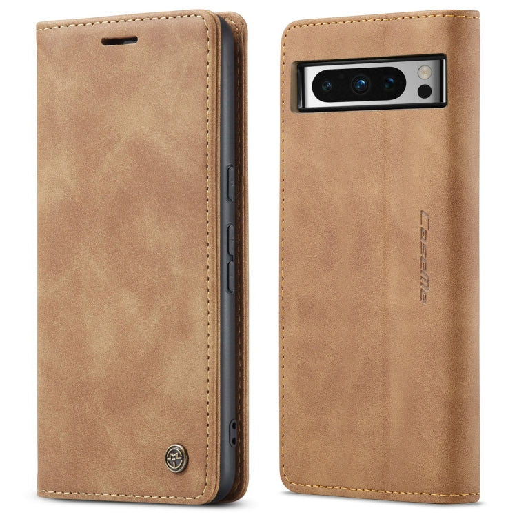 For Google Pixel 8 Pro CaseMe 013 Multifunctional Horizontal Flip Leather Phone Case(Brown) - Google Cases by CaseMe | Online Shopping South Africa | PMC Jewellery | Buy Now Pay Later Mobicred