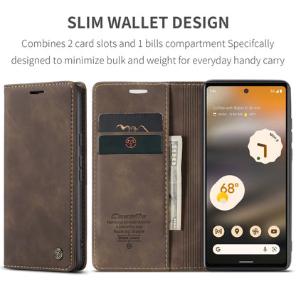 For Google Pixel 6A CaseMe 013 Multifunctional Horizontal Flip Leather Phone Case(Coffee) - Google Cases by CaseMe | Online Shopping South Africa | PMC Jewellery | Buy Now Pay Later Mobicred