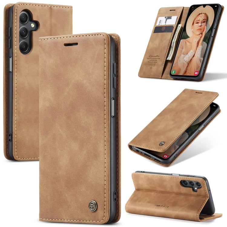 For Samsung Galaxy A15 5G CaseMe 013 Multifunctional Horizontal Flip Leather Phone Case(Brown) - Galaxy Phone Cases by CaseMe | Online Shopping South Africa | PMC Jewellery | Buy Now Pay Later Mobicred