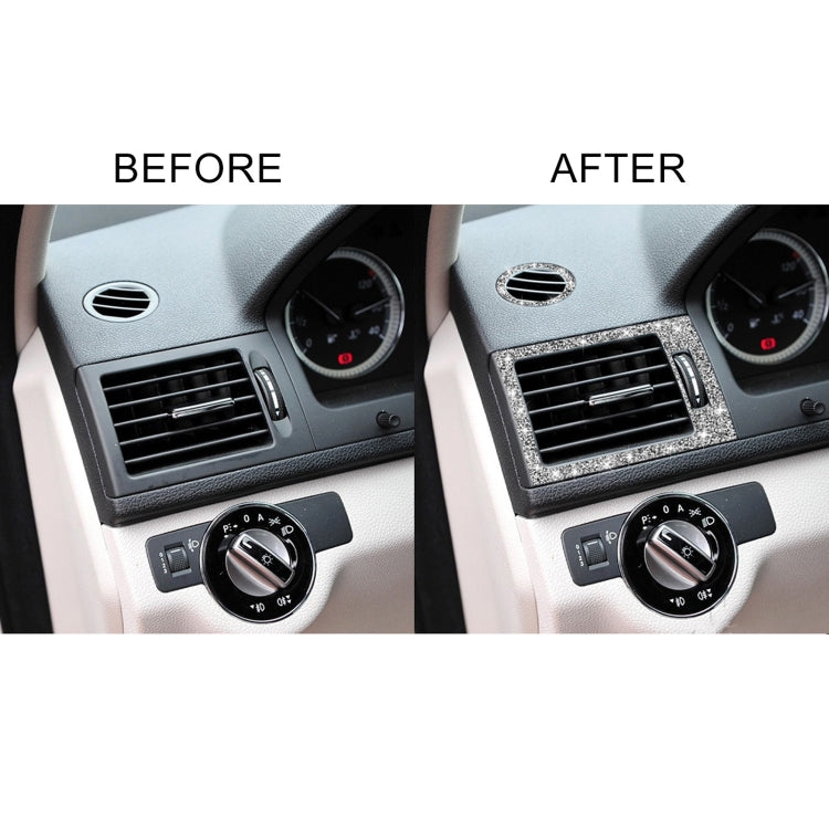 For Mercedes-Benz C-class W204 2007-2010 Car Instrument + Middle + Side Air Outlet Diamond Decorative Sticker, Left and Right Drive - Car Interior Mouldings by PMC Jewellery | Online Shopping South Africa | PMC Jewellery | Buy Now Pay Later Mobicred