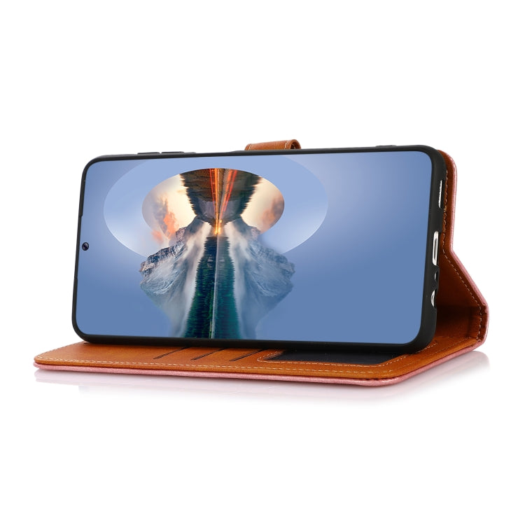 For Google Pixel 9 Pro KHAZNEH Dual-color Cowhide Texture Flip Leather Phone Case(Brown) - Google Cases by PMC TechLife | Online Shopping South Africa | PMC TechLife | Buy Now Pay Later Mobicred