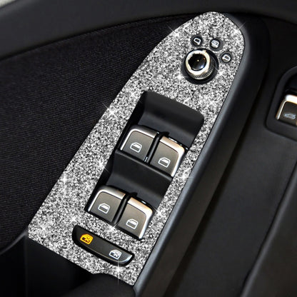 For Audi A4 / A5 / Q5 Car Door Lift Control Panel Diamond Decoration Sticker, Left Drive Low Configured - Car Interior Mouldings by PMC Jewellery | Online Shopping South Africa | PMC Jewellery | Buy Now Pay Later Mobicred