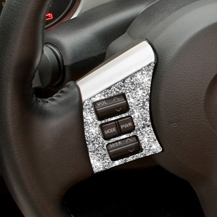 For Nissan 350Z 2006-2009 Car Steering Wheel Button Frame Diamond Sticker,Left and Right Drive Universal - Car Interior Mouldings by PMC TechLife | Online Shopping South Africa | PMC TechLife | Buy Now Pay Later Mobicred