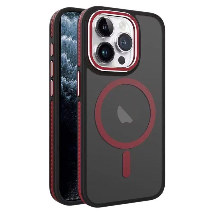 For iPhone 11 Pro Max Two-color Frosted MagSafe Magnetic Phone Case(Red) - iPhone 11 Pro Max Cases by PMC TechLife | Online Shopping South Africa | PMC TechLife