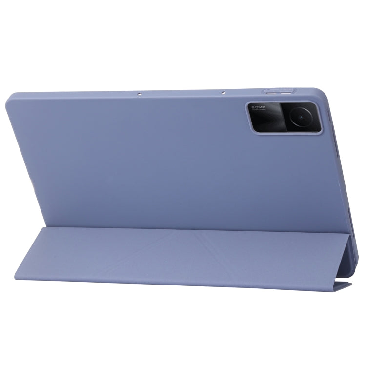 For Xiaomi Redmi Pad SE Deformation Silicone Leather Tablet Case(Dark Blue) - More Tablet Cases by PMC Jewellery | Online Shopping South Africa | PMC Jewellery