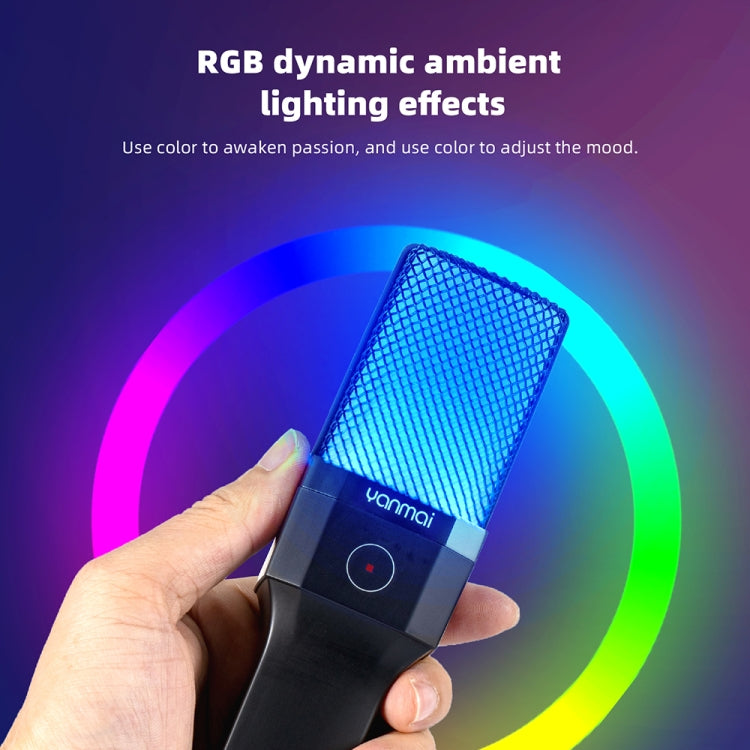 Yanmai X1R E-Sports Gaming Desktop Microphone with RGB Light & Blowout Net - Microphone by Yanmai | Online Shopping South Africa | PMC TechLife | Buy Now Pay Later Mobicred